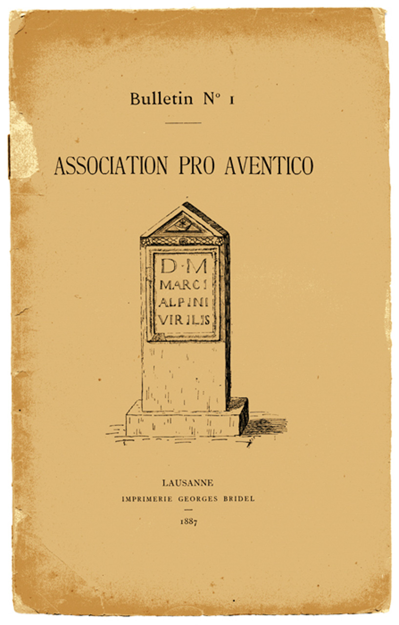 Association Pro Aventico Bulletin Nr. 1